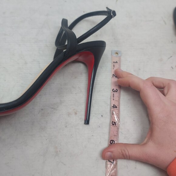 Christian Louboutin Loubigirl Black Ankle Strap Heel Sandal - Picture 14 of 15